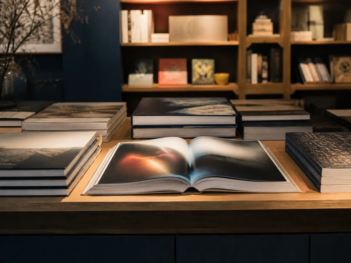 Les beaux livres grands formats posés à plat