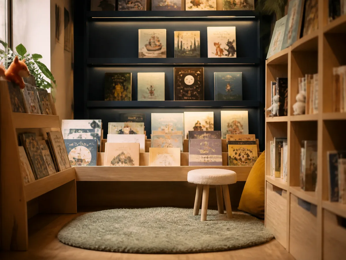 Coin jeunesse de la librairie, albums présentés de face