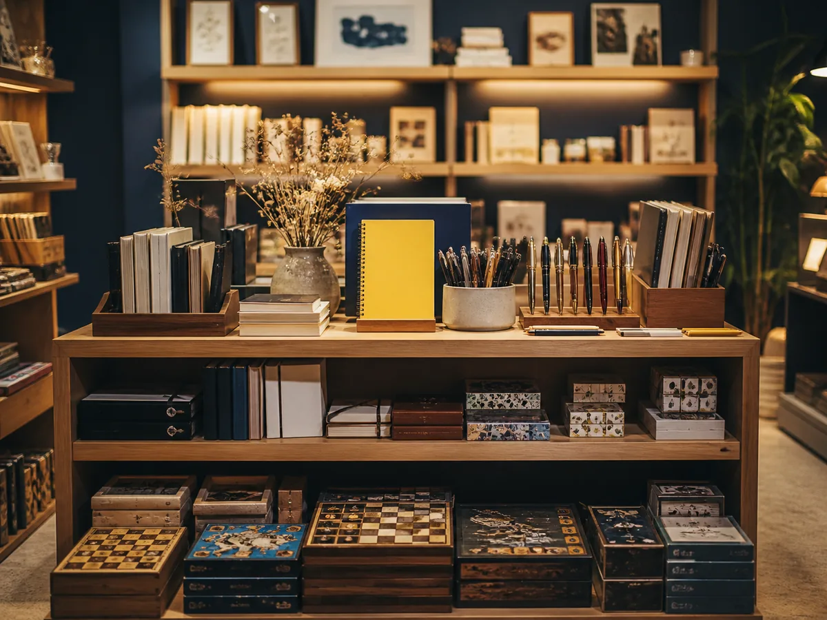 Rayon jeux et papeterie de la librairie
